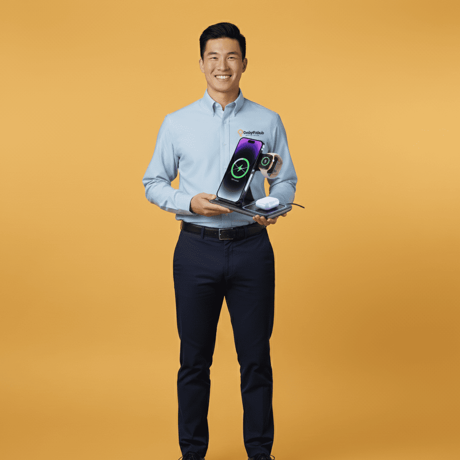 ChargeBase™ — 3-in-1 Foldable Wireless Charging Station